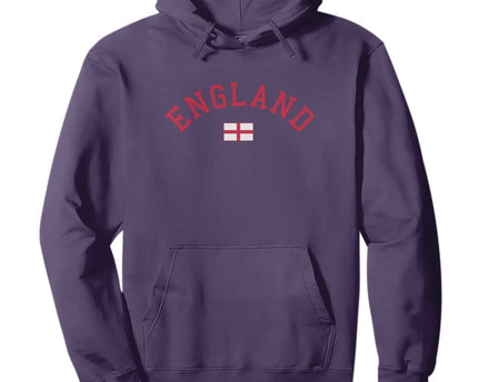 Vintage England Flag Pride Hoodie Patriotic St Georges Cross Heritage