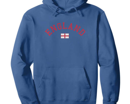 Vintage England Flag Pride Hoodie Patriotic St Georges Cross Heritage