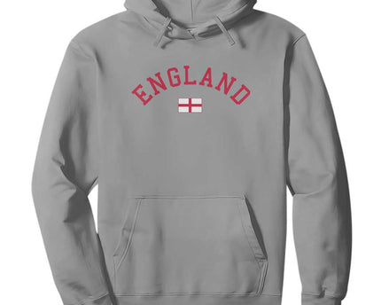 Vintage England Flag Pride Hoodie Patriotic St Georges Cross Heritage