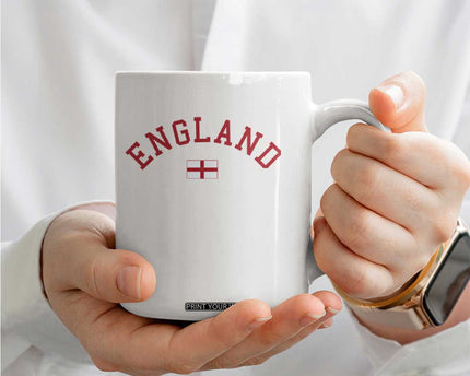Vintage England Flag Pride Coffee Mug Patriotic St Georges Cross Heritage