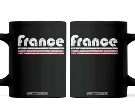 Vintage France Flag Distressed Retro Graphic Coffee Mug Patriotic French Heritage Pride Gift