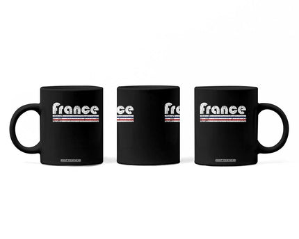 Vintage France Flag Distressed Retro Graphic Coffee Mug Patriotic French Heritage Pride Gift