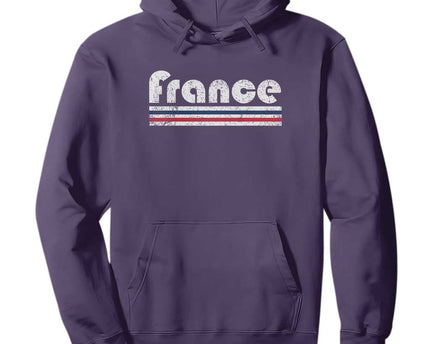 Vintage France Flag Distressed Retro Graphic Hoodie