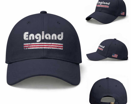 Vintage England Retro Distressed Graphic Baseball Cap