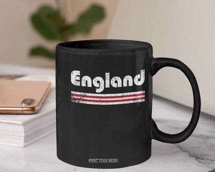 Vintage England Retro Distressed Graphic Coffee Mug Patriotic English Heritage Pride Souvenir