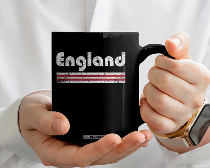 Vintage England Retro Distressed Graphic Coffee Mug Patriotic English Heritage Pride Souvenir