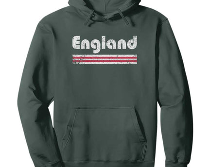 Vintage England Retro Distressed Graphic Hoodie Patriotic English Heritage Pride Souvenir