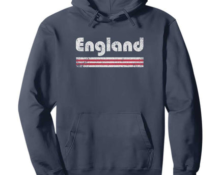 Vintage England Retro Distressed Graphic Hoodie Patriotic English Heritage Pride Souvenir