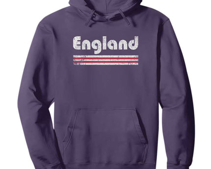 Vintage England Retro Distressed Graphic Hoodie Patriotic English Heritage Pride Souvenir