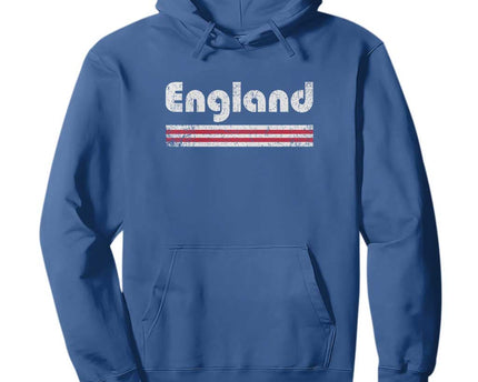 Vintage England Retro Distressed Graphic Hoodie Patriotic English Heritage Pride Souvenir