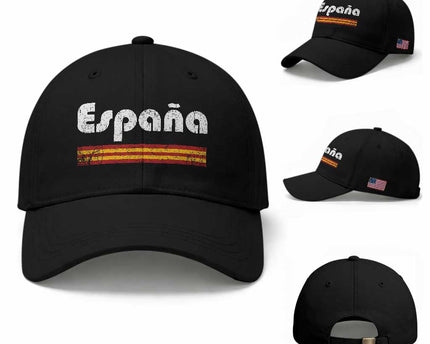 Vintage Espana Espanol Retro Distressed Graphic Baseball Cap