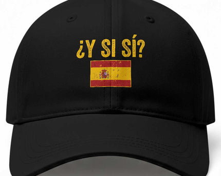 Funny Y Si Si Spain Flag Distressed Retro Graphic Baseball Cap