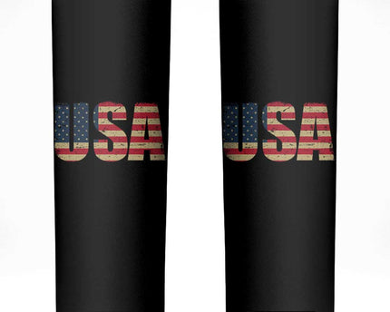USA American Flag Skinny Tumbler Retro Vintage Patriotic