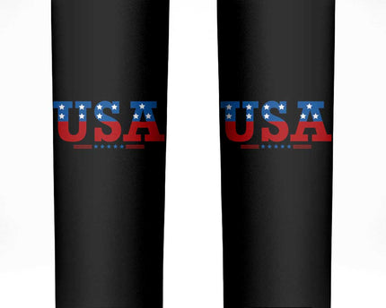 USA Patriotic Skinny Tumbler Red White Blue Stars