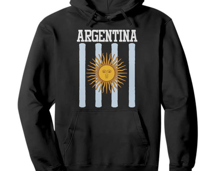 Argentina Sun of May Flag Retro Graphic Hoodie