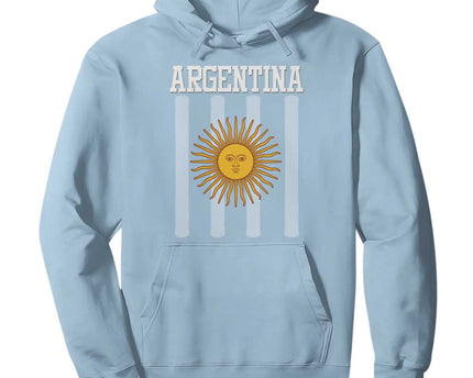 Argentina Sun of May Flag Retro Graphic Hoodie