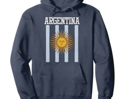 Argentina Sun of May Flag Retro Graphic Hoodie