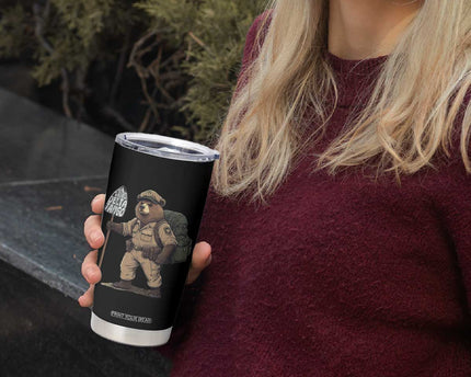 Foxtrot Delta Tango Resist Bear Tumbler Cup