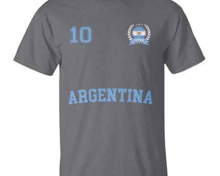 Argentina Football T-Shirt Number Ten Argentine Flag Jersey Remera Ftbol Soccer