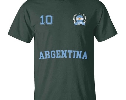 Argentina Football T-Shirt Number Ten Argentine Flag Jersey Remera Ftbol Soccer