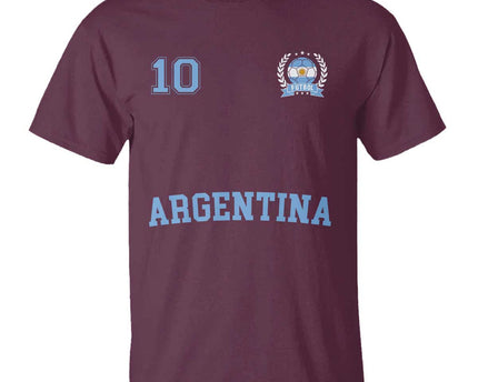 Argentina Football T-Shirt Number Ten Argentine Flag Jersey Remera Ftbol Soccer