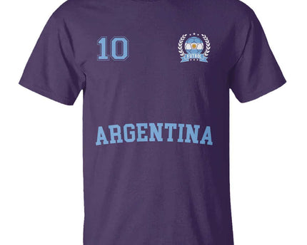 Argentina Football T-Shirt Number Ten Argentine Flag Jersey Remera Ftbol Soccer