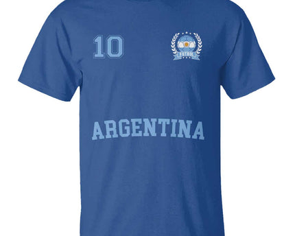 Argentina Football T-Shirt Number Ten Argentine Flag Jersey Remera Ftbol Soccer