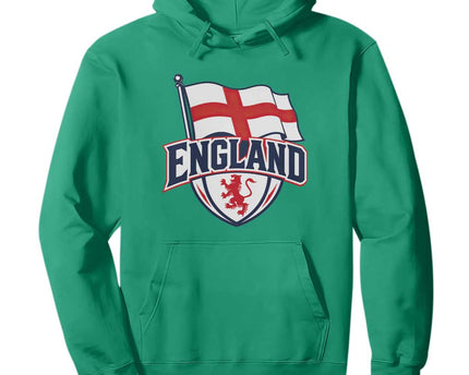 England Patriotic Crest St George Cross Flag Graphic Hoodie