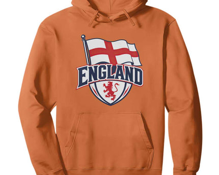 England Patriotic Crest St George Cross Flag Graphic Hoodie