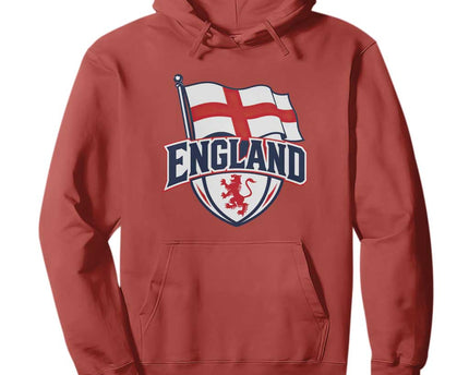 England Patriotic Crest St George Cross Flag Graphic Hoodie