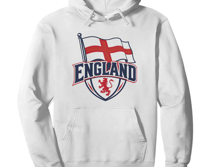 England Patriotic Crest St George Cross Flag Graphic Hoodie