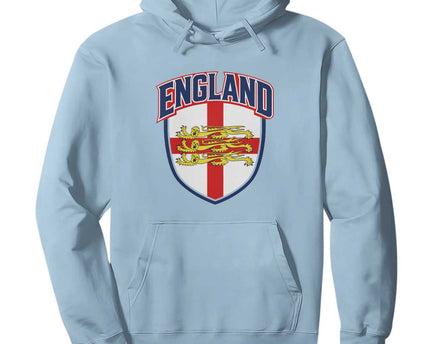 England Flag Lion Crest St George Cross Shield Crest Hoodie