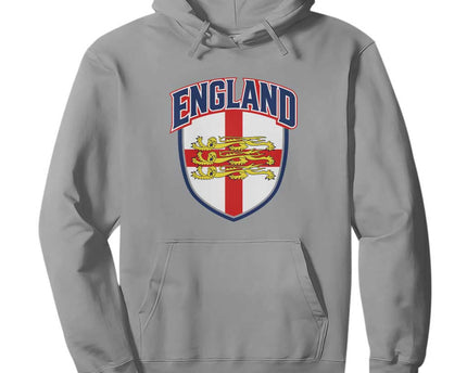 England Flag Lion Crest St George Cross Shield Crest Hoodie