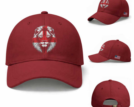 Majestic England Lion Face Graphic Baseball Cap