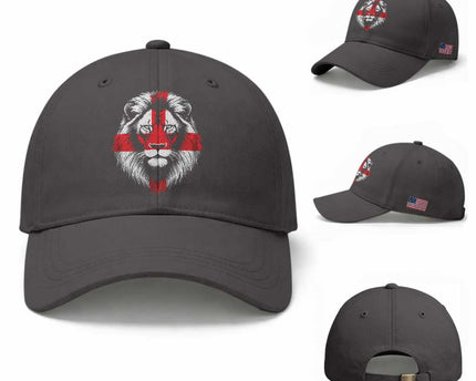 Majestic England Lion Face Graphic Baseball Cap