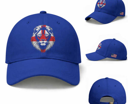 Majestic England Lion Face Graphic Baseball Cap