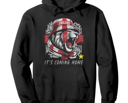 Roaring Lions England Football Pride Hoodie Retro Patriotic Soccer British Football Fans