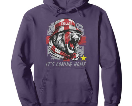 Roaring Lions England Football Pride Hoodie Retro Patriotic Soccer British Football Fans