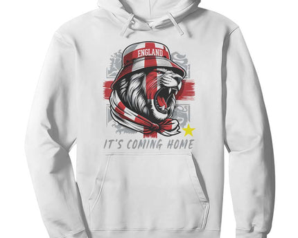 Roaring Lions England Football Pride Hoodie Retro Patriotic Soccer British Football Fans