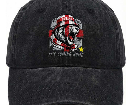 Roaring Lions England Football Pride Washed Cotton Baseball Cap