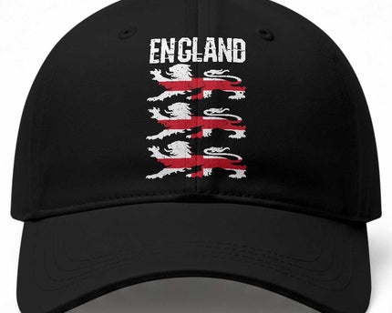 Vintage Three Lions England Pride Baseball Cap Patriotic Soccer British Football Fans