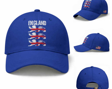 Vintage Three Lions England Pride Baseball Cap Patriotic Soccer British Football Fans