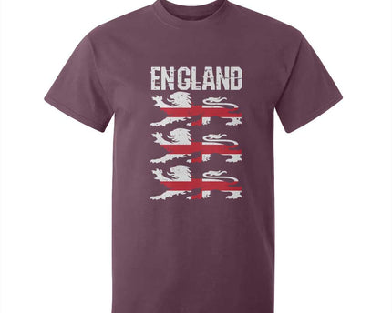 Vintage Three Lions England Pride T-Shirt For Kid Patriotic Soccer British Football Fans