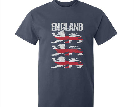 Vintage Three Lions England Pride T-Shirt For Kid Patriotic Soccer British Football Fans