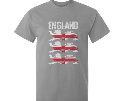 Vintage Three Lions England Pride T-Shirt For Kid Patriotic Soccer British Football Fans