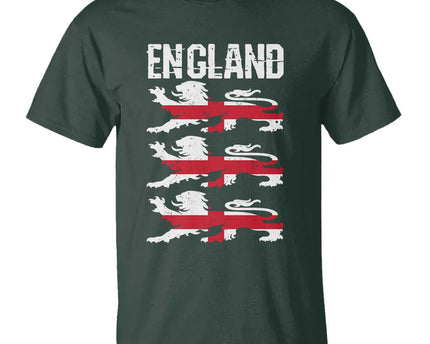 Vintage Three Lions England Pride T-Shirt Patriotic Soccer British Football Fans