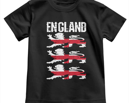 Vintage Three Lions England Pride Toddler T-Shirt Patriotic Soccer British Football Fans