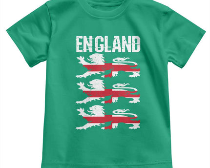 Vintage Three Lions England Pride Toddler T-Shirt Patriotic Soccer British Football Fans