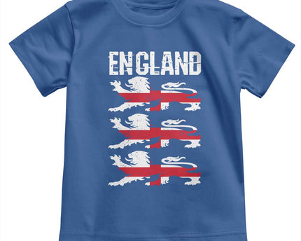 Vintage Three Lions England Pride Toddler T-Shirt Patriotic Soccer British Football Fans