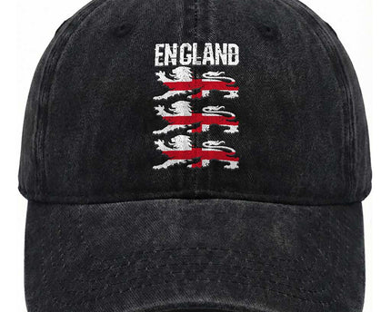 Vintage Three Lions England Pride Washed Cotton Baseball Cap
